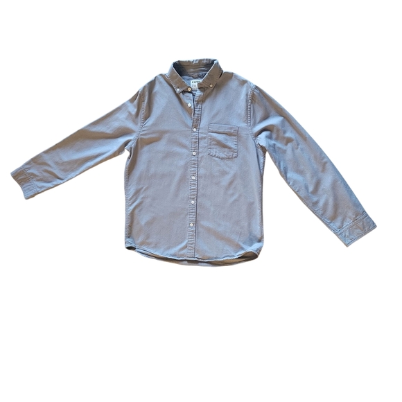 Express Light Gray Casual Button-Down Shirt - Picture 2 of 7
